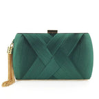MAC032 Women's Silk Evening Bag with Elegant Tassel Pendant Mariam's Collection