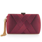 MAC032 Women's Silk Evening Bag with Elegant Tassel Pendant Mariam's Collection