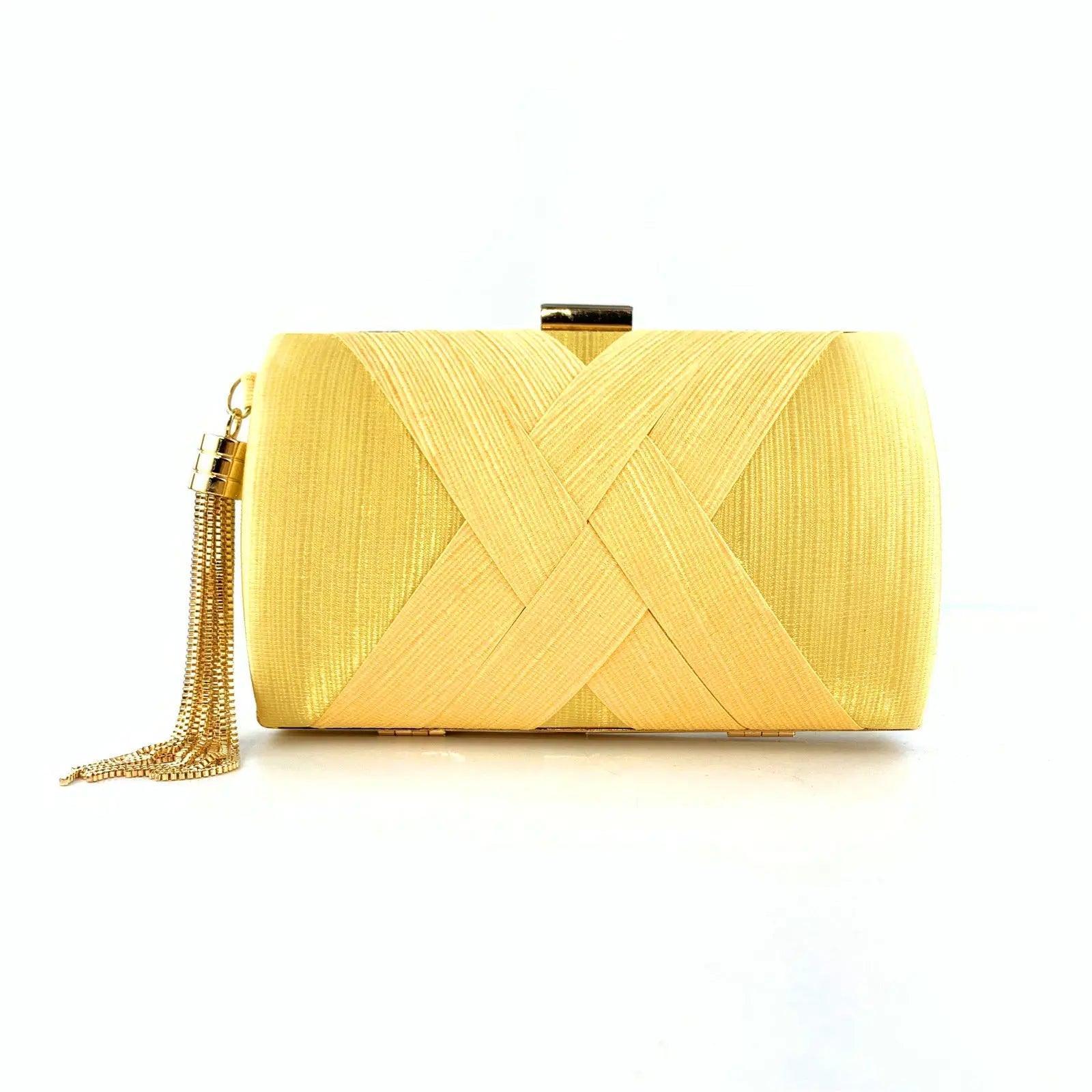 MAC032 Women's Silk Evening Bag with Elegant Tassel Pendant Mariam's Collection