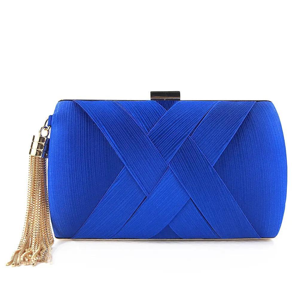 MAC032 Women's Silk Evening Bag with Elegant Tassel Pendant Mariam's Collection