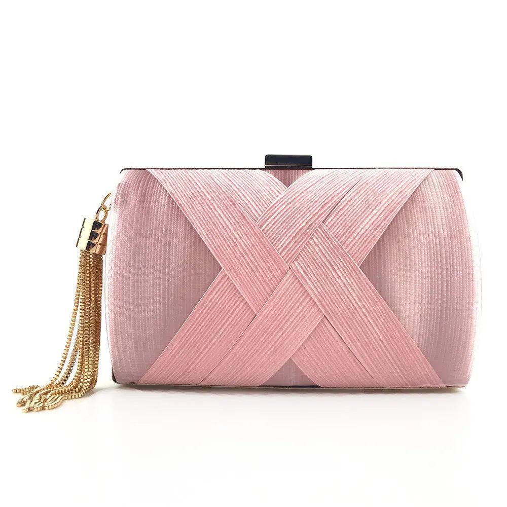 MAC032 Women's Silk Evening Bag with Elegant Tassel Pendant Mariam's Collection