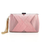MAC032 Women's Silk Evening Bag with Elegant Tassel Pendant Mariam's Collection