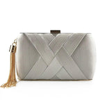 MAC032 Women's Silk Evening Bag with Elegant Tassel Pendant Mariam's Collection