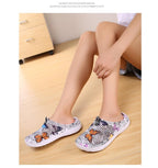Womens Slip-On Quick Dry Water Clogs Shoes Beach Sandals Lightweight Breathable Bathroom Garden Clogs Shoes Summer Breathable Mesh Sandals Beach Footwear Anti-Slip Slippers Quick Drying Sandals Stevvex