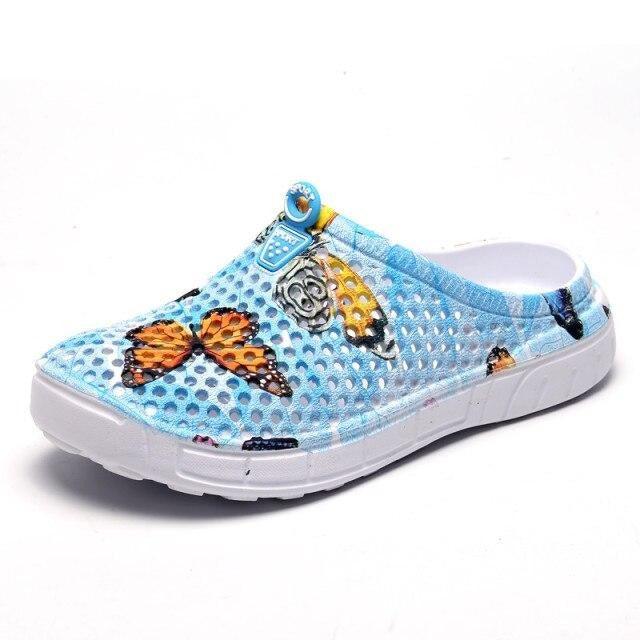 Womens Slip-On Quick Dry Water Clogs Shoes Beach Sandals Lightweight Breathable Bathroom Garden Clogs Shoes Summer Breathable Mesh Sandals Beach Footwear Anti-Slip Slippers Quick Drying Sandals Stevvex