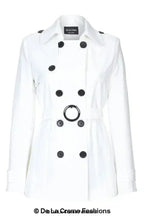 Womens Spring/Summer Double Breasted Short Belted Coat (1710-SP)
