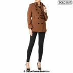Womens Spring/Summer Double Breasted Short Belted Coat (1710-SP)