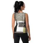 Women's Stretch Fit Tank Top - Abstract Brown Geometric Shapes - SJB-DIAMOND ELITES