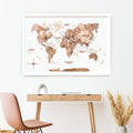 3D Wooden Panel World Map Terra Enjoy The Wood