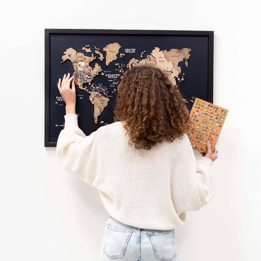 3D Wooden Panel World Map Terra Enjoy The Wood