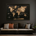 3D Wooden Panel World Map Terra Enjoy The Wood