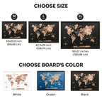 3D Wooden Panel World Map Terra Enjoy The Wood