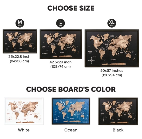 3D Wooden Panel World Map Terra Enjoy The Wood