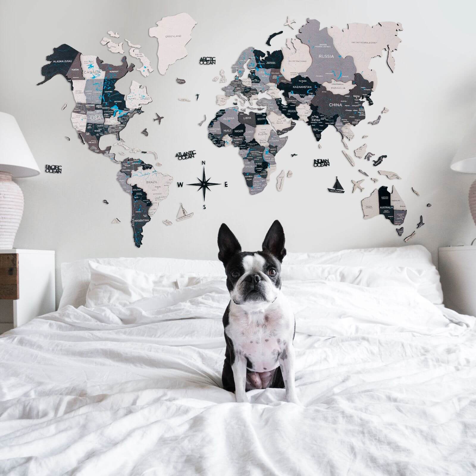 Bundle: Colored Map and Airplanes Pins - SJB-DIAMOND ELITES