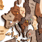 3D Wooden World Map Multicolor (for US only) - SJB-DIAMOND ELITES