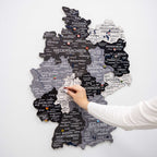 3D Germany Wooden Map Nordik Enjoy The Wood