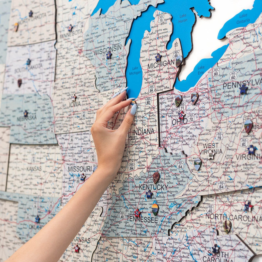 Wooden USA Map Enjoy The Wood