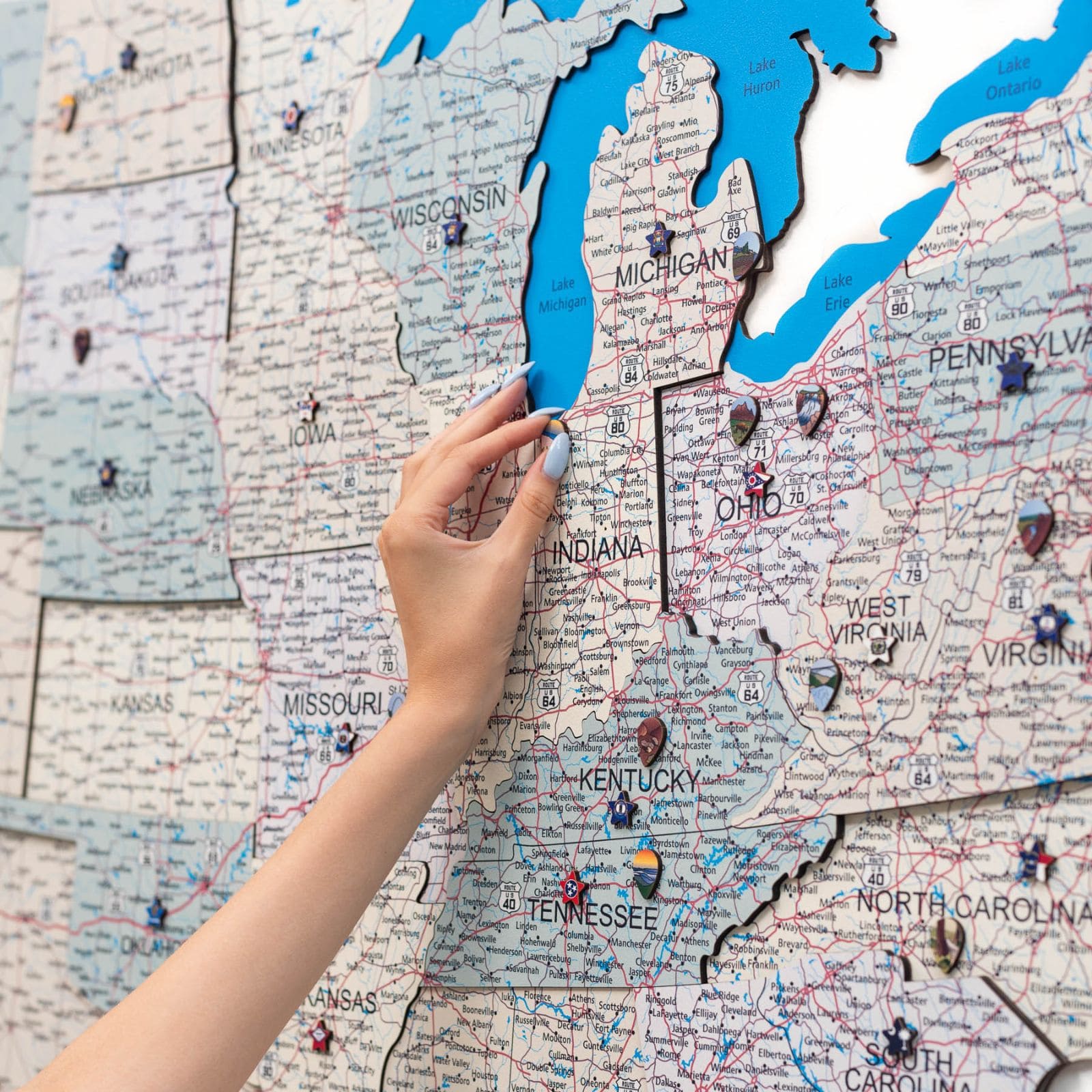 Wooden USA Map Enjoy The Wood