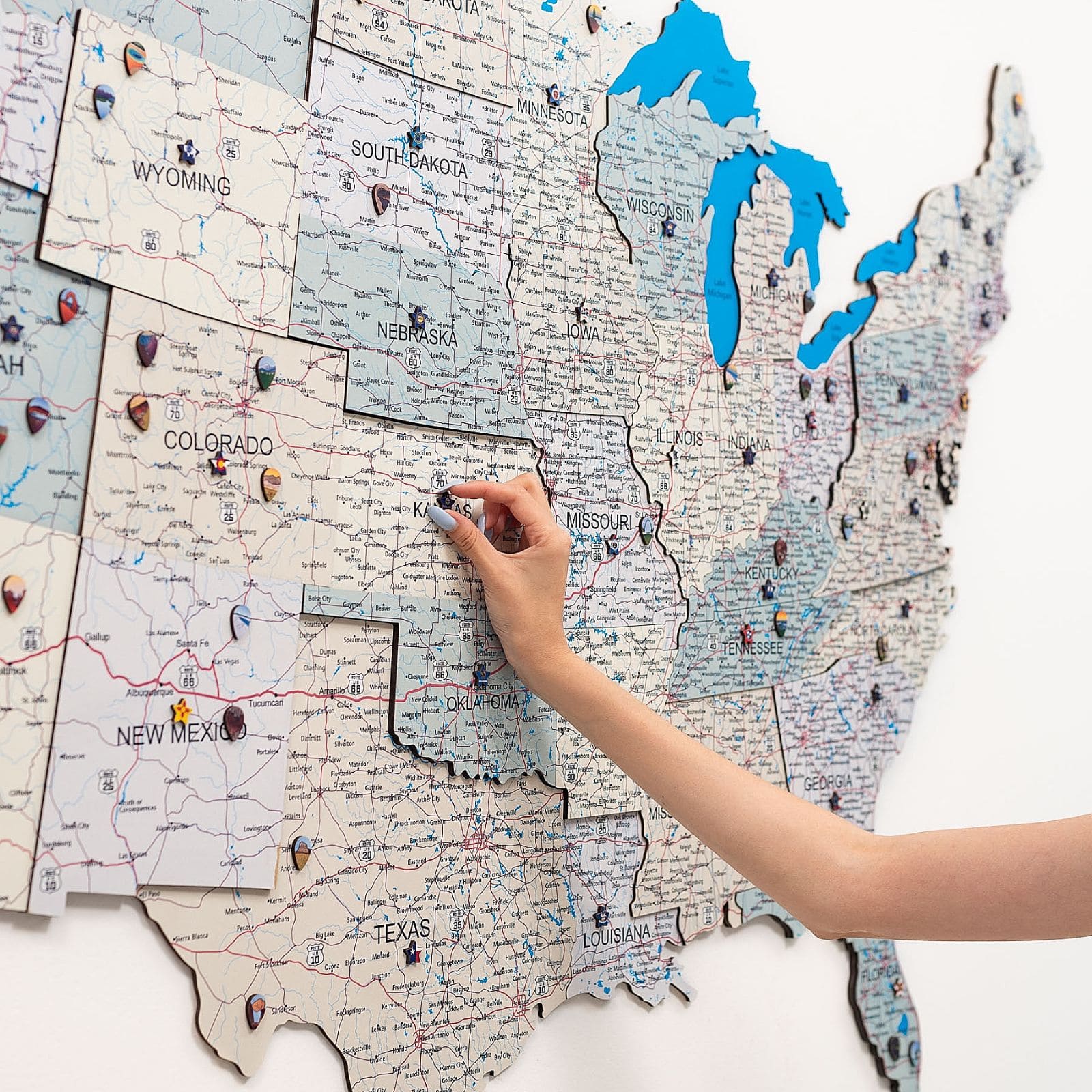 Wooden USA Map Enjoy The Wood