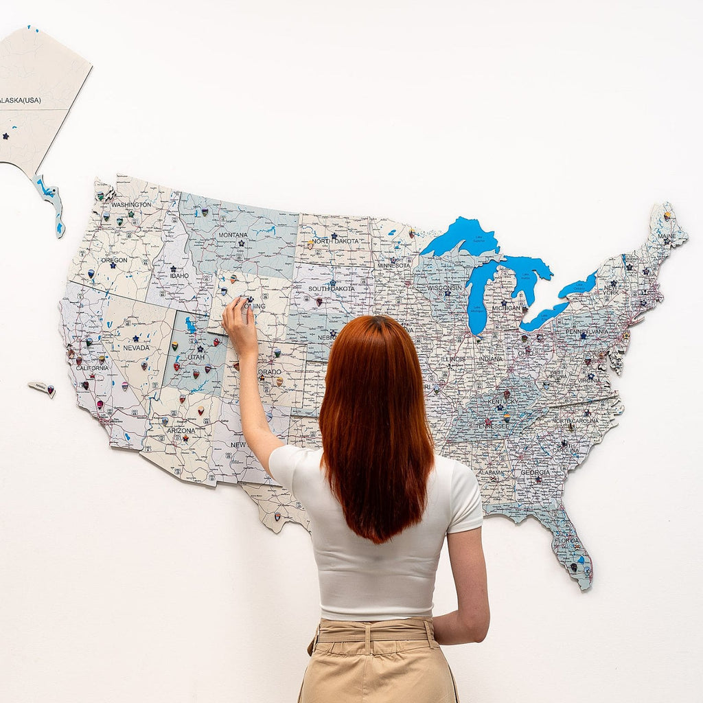 Wooden USA Map Enjoy The Wood