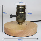 Wooden Aluminum Table Lamp  Retro Loft Desk Edison Bulb 110V/220V  Night Light Office lamp Bedroom/Living Room/Cafe Lamp Decorative Table Lamp Cute Study Lamps for Bedroom Décor