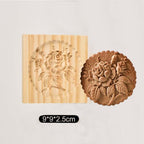 Wooden Cookie Mold Cutter Wooden Gingerbread Cookie Moulds Press 3D Cake Embossing Baking Mold Rose Flower Cutter Bakery Gadgets Cookies, Wooden Cookie Cutter, Funny Wooden Cookie Molds For Baking, Gingerbread Mold, Pine Cone Mold, Cake Mold