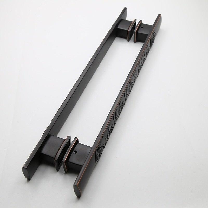 Wooden Door Glass Knob Handle  Hotel Villa European Style Simple Antique Black Surface Mounted Solid Barn Pull Hand Wardrobe Shoe Cabinet Bathroom Cabinet Handle Drawer Handle Stevvex