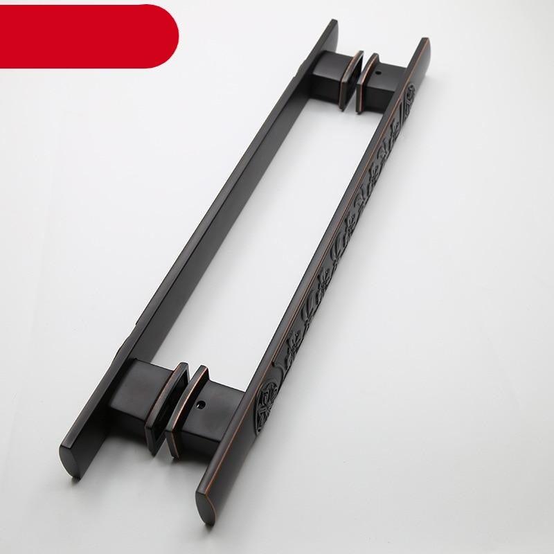 Wooden Door Glass Knob Handle  Hotel Villa European Style Simple Antique Black Surface Mounted Solid Barn Pull Hand Wardrobe Shoe Cabinet Bathroom Cabinet Handle Drawer Handle Stevvex