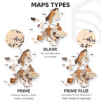 3D Europe Wooden Map Multicolor Enjoy The Wood