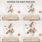 3D Europe Wooden Map Multicolor Enjoy The Wood