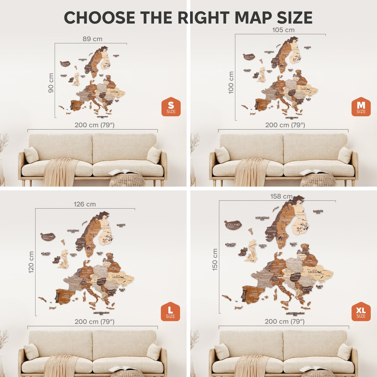 3D Europe Wooden Map Multicolor Enjoy The Wood