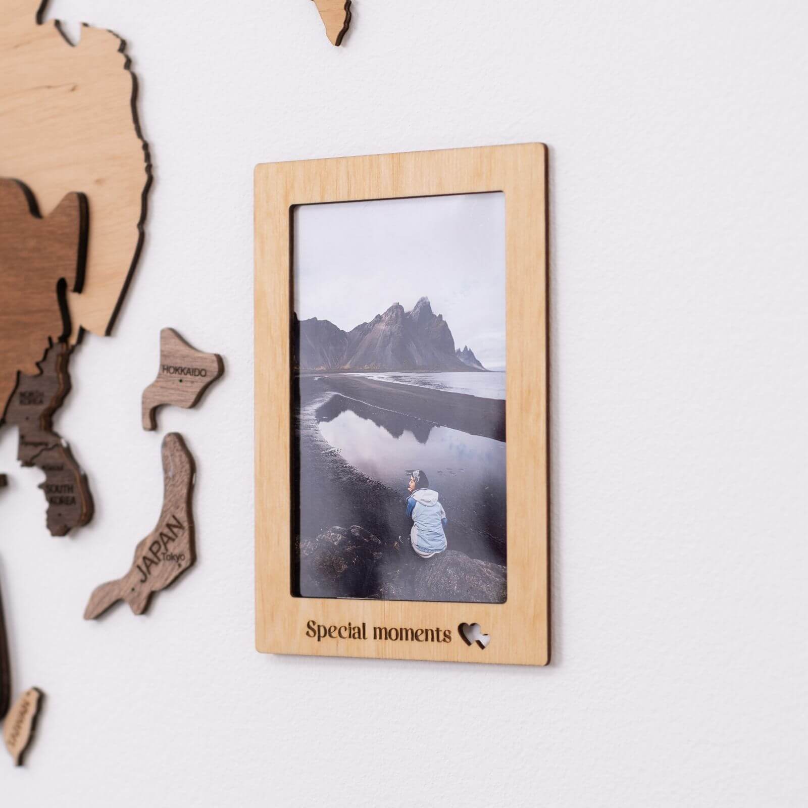 Set of 9 Wooden Photo Frames Enjoy The Wood