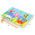 Wooden Magnetic Ocean Fishing Toy Game & Puzzle Board Juguetes Fish Magnet Toy Educational Outdoor Fun for Child Gift - SJB-DIAMOND ELITES