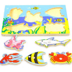 Wooden Magnetic Ocean Fishing Toy Game & Puzzle Board Juguetes Fish Magnet Toy Educational Outdoor Fun for Child Gift - SJB-DIAMOND ELITES