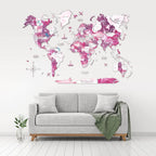 3D Wooden World Map Dream Enjoy The Wood