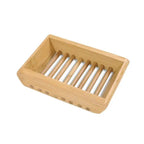 Wooden Natural Bamboo Soap Dishes Tray Holder Storage Soap Rack Plate Box Container Portable Bathroom Soap Dish Storage Box Bathroom Wooden Soap Case Holder Home Hand Craft Natural Wood Dish Holder for Soap Sponge Stevvex