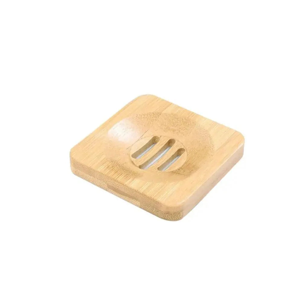 Wooden Natural Bamboo Soap Dishes Tray Holder Storage Soap Rack Plate Box Container Portable Bathroom Soap Dish Storage Box Bathroom Wooden Soap Case Holder Home Hand Craft Natural Wood Dish Holder for Soap Sponge Stevvex