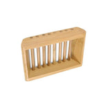 Wooden Natural Bamboo Soap Dishes Tray Holder Storage Soap Rack Plate Box Container Portable Bathroom Soap Dish Storage Box Bathroom Wooden Soap Case Holder Home Hand Craft Natural Wood Dish Holder for Soap Sponge Stevvex