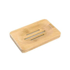 Wooden Natural Bamboo Soap Dishes Tray Holder Storage Soap Rack Plate Box Container Portable Bathroom Soap Dish Storage Box Bathroom Wooden Soap Case Holder Home Hand Craft Natural Wood Dish Holder for Soap Sponge Stevvex