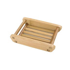 Wooden Natural Bamboo Soap Dishes Tray Holder Storage Soap Rack Plate Box Container Portable Bathroom Soap Dish Storage Box Bathroom Wooden Soap Case Holder Home Hand Craft Natural Wood Dish Holder for Soap Sponge Stevvex