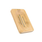 Wooden Natural Bamboo Soap Dishes Tray Holder Storage Soap Rack Plate Box Container Portable Bathroom Soap Dish Storage Box Bathroom Wooden Soap Case Holder Home Hand Craft Natural Wood Dish Holder for Soap Sponge Stevvex