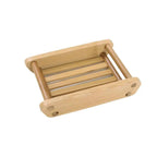 Wooden Natural Bamboo Soap Dishes Tray Holder Storage Soap Rack Plate Box Container Portable Bathroom Soap Dish Storage Box Bathroom Wooden Soap Case Holder Home Hand Craft Natural Wood Dish Holder for Soap Sponge Stevvex