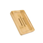 Wooden Natural Bamboo Soap Dishes Tray Holder Storage Soap Rack Plate Box Container Portable Bathroom Soap Dish Storage Box Bathroom Wooden Soap Case Holder Home Hand Craft Natural Wood Dish Holder for Soap Sponge Stevvex