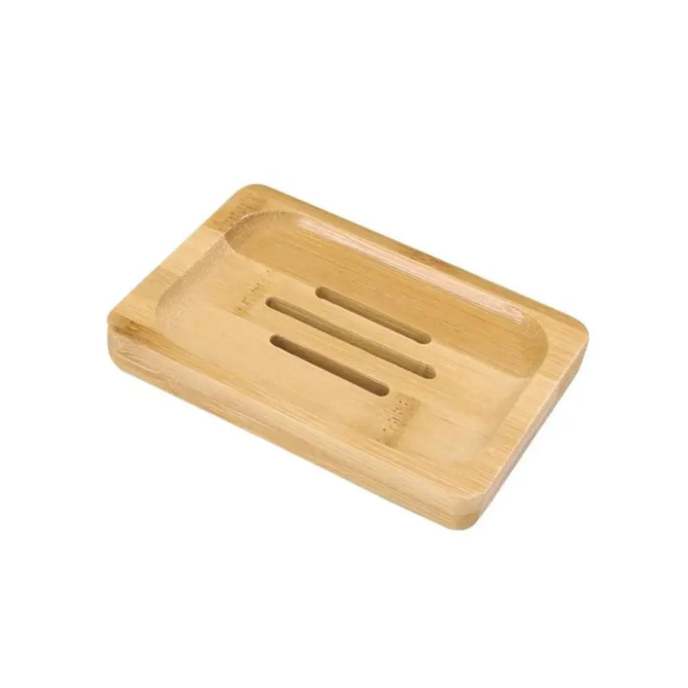 Wooden Natural Bamboo Soap Dishes Tray Holder Storage Soap Rack Plate Box Container Portable Bathroom Soap Dish Storage Box Bathroom Wooden Soap Case Holder Home Hand Craft Natural Wood Dish Holder for Soap Sponge Stevvex