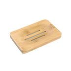 Wooden Natural Bamboo Soap Dishes Tray Holder Storage Soap Rack Plate Box Container Portable Bathroom Soap Dish Storage Box Bathroom Wooden Soap Case Holder Home Hand Craft Natural Wood Dish Holder for Soap Sponge Stevvex