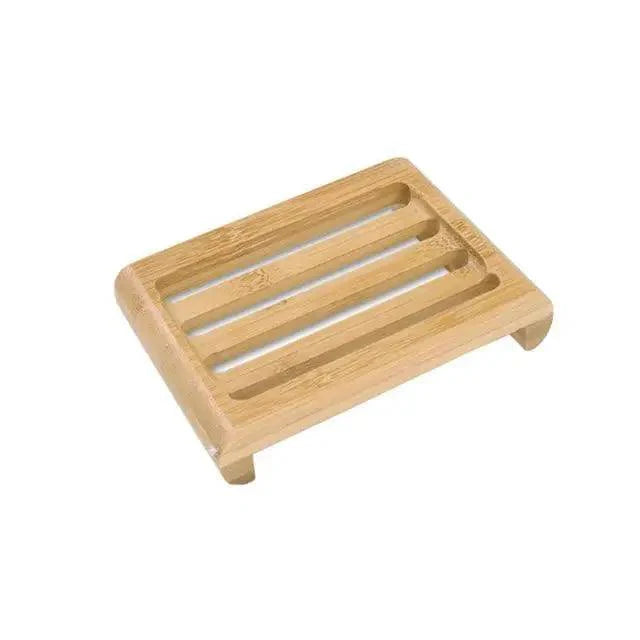 Wooden Natural Bamboo Soap Dishes Tray Holder Storage Soap Rack Plate Box Container Portable Bathroom Soap Dish Storage Box Bathroom Wooden Soap Case Holder Home Hand Craft Natural Wood Dish Holder for Soap Sponge Stevvex