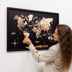 3D Wooden Panel World Map Multicolor Enjoy The Wood