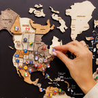 3D Wooden Panel World Map Multicolor Enjoy The Wood