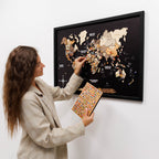 3D Wooden Panel World Map Multicolor Enjoy The Wood