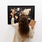 3D Wooden Panel World Map Multicolor Enjoy The Wood